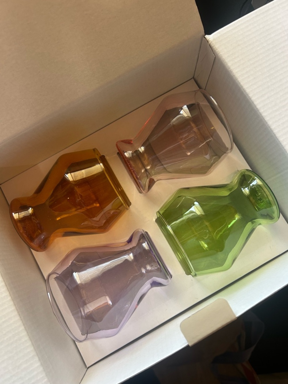 set of YIELD Millennium Stemless Glasses.